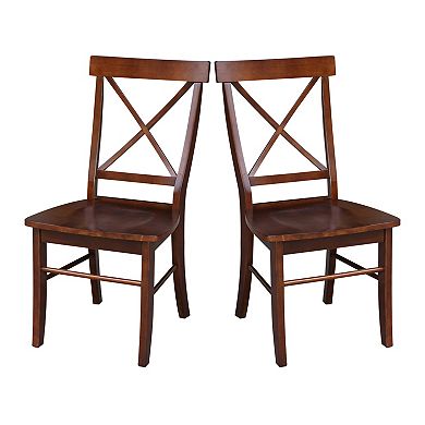 International Concepts 2-piece X-Back Chair Set