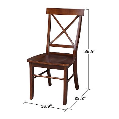 International Concepts 2-piece X-Back Chair Set