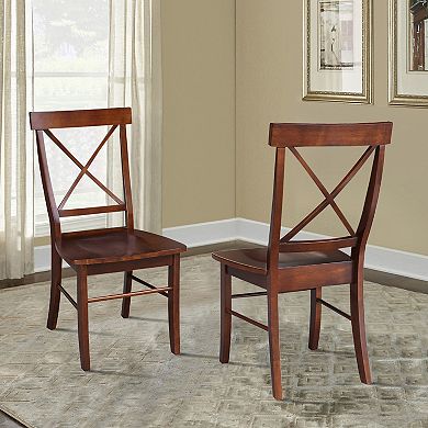 International Concepts 2-piece X-Back Chair Set