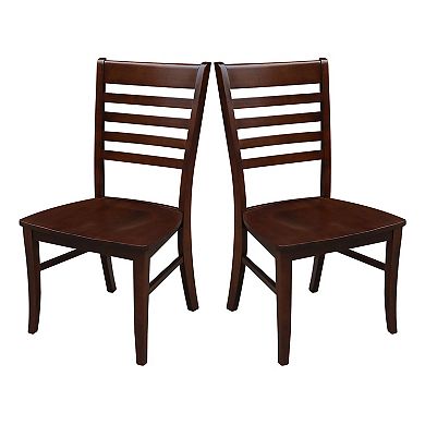 International Concepts 2-piece Cosmo Roma Espresso Chair Set