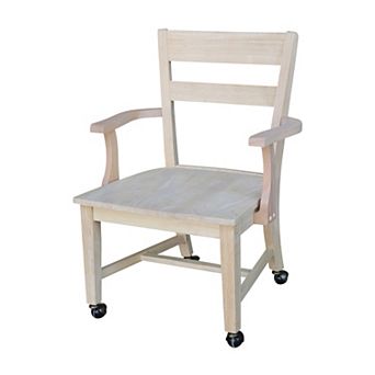 International Concepts Wheeled Dining Chair