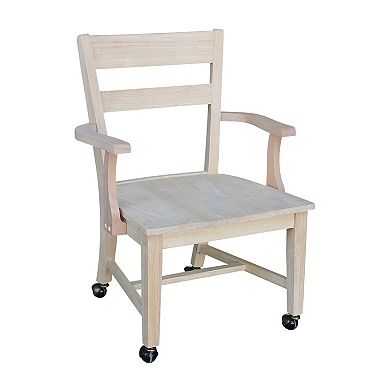 International Concepts Wheeled Dining Chair