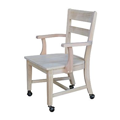 International Concepts Wheeled Dining Chair