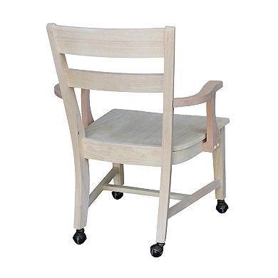 International Concepts Wheeled Dining Chair