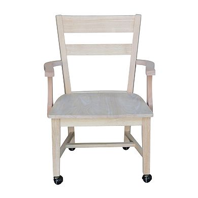 International Concepts Wheeled Dining Chair