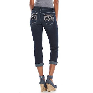Apt. 9® Modern Fit Embellished Jean Capris - Women's