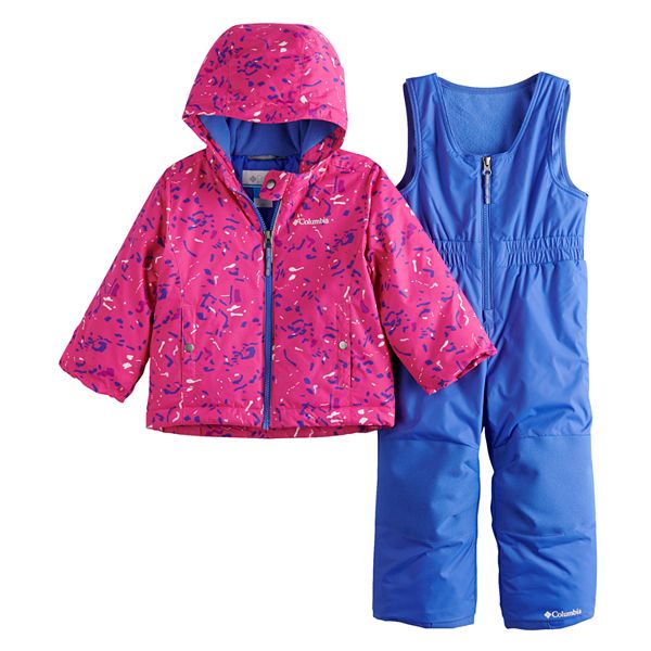 Toddler Girl Columbia OUTGROWN Jacket & Bib Snow Pants Set
