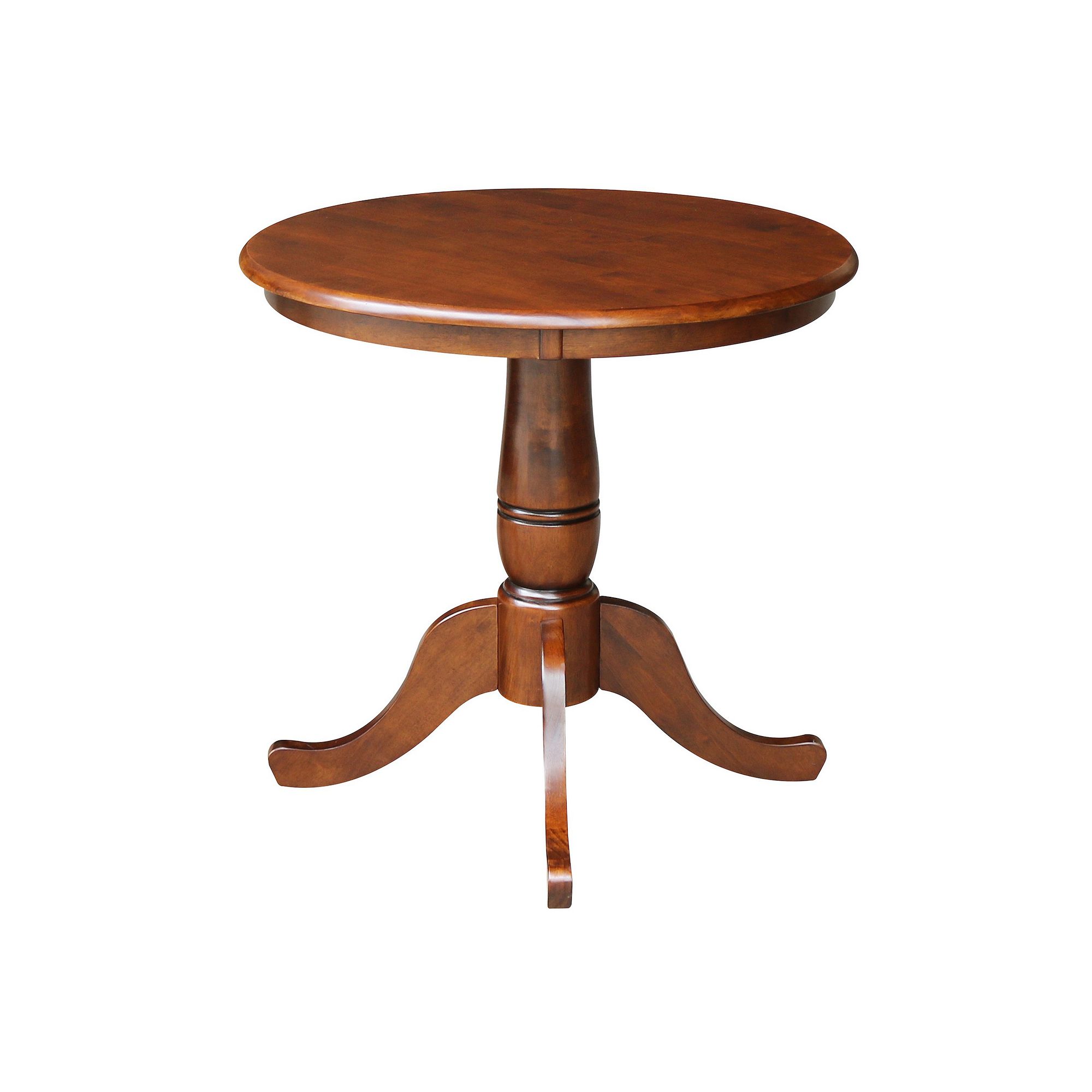 International Concepts 30 Round Pedestal Table, Brown