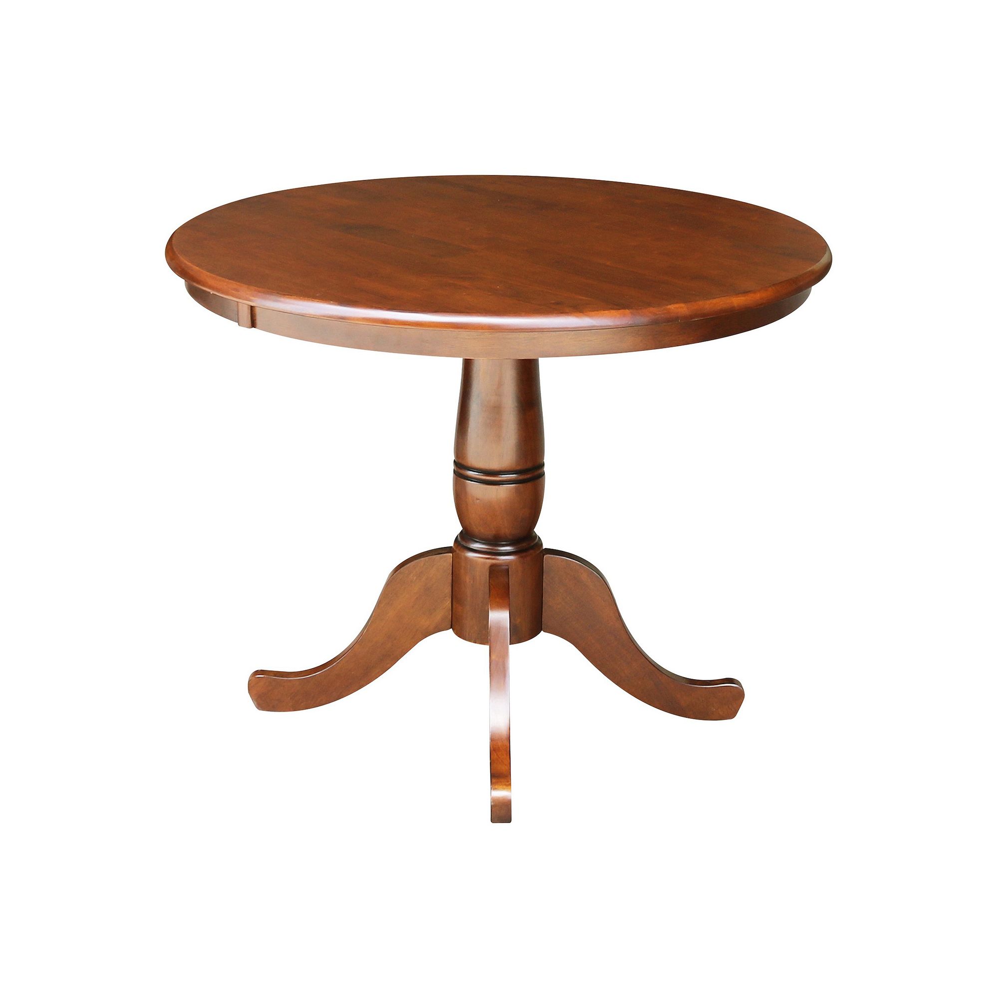 International Concepts 30 Round Pedestal Table, Brown