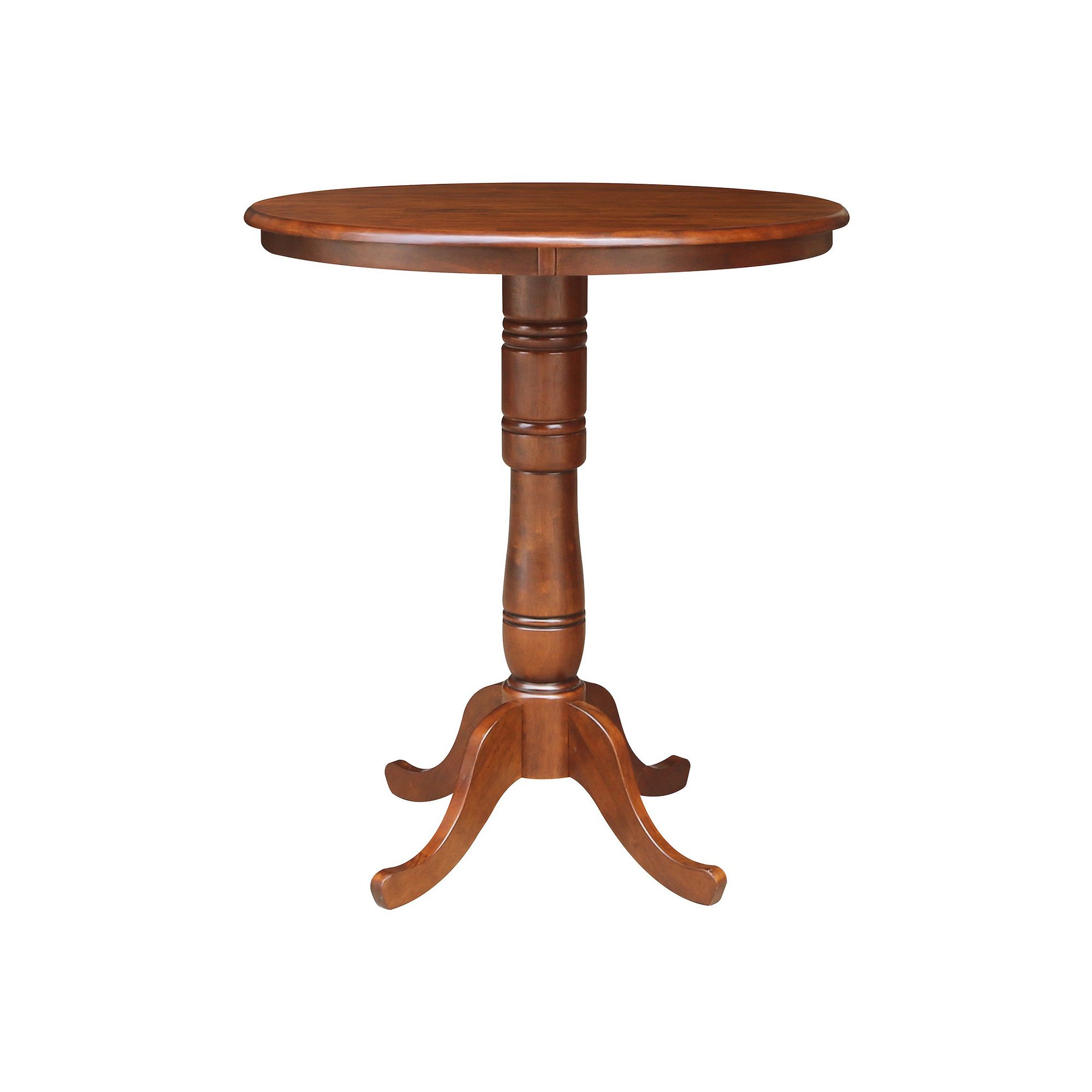 International Concepts 42 Large Round Pedestal Table, Brown