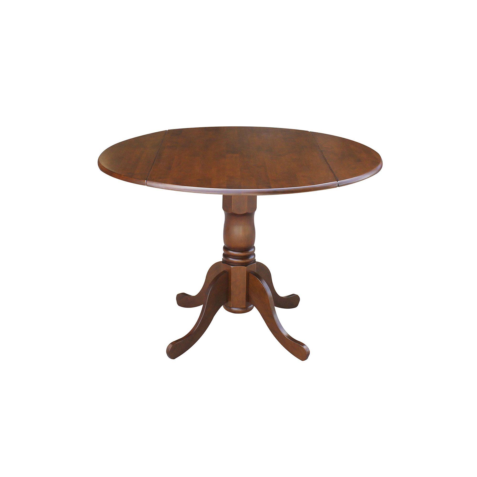 International Concepts Round 29.5-in. Dual Drop Leaf Pedestal Table, Brown