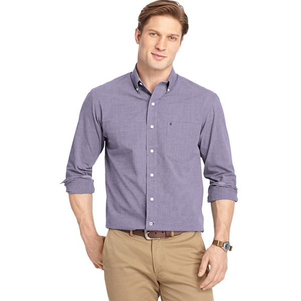 Men's IZOD Essential End-On-End Woven Button-Down Shirt
