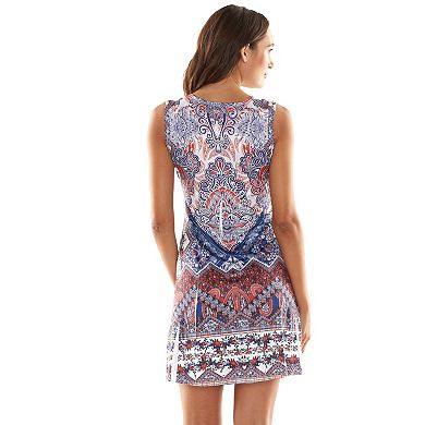 Apt. 9® Embellished Sublimation Shift Dress - Women's