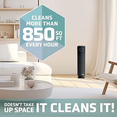 GermGuardian AC5350B Digital Air Purifier 28" Tower with True HEPA Filter and UC-V