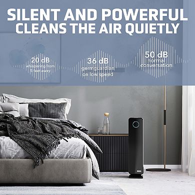 GermGuardian 4-in-1 HEPA Digital Air Purifier & Cleaning System Tower