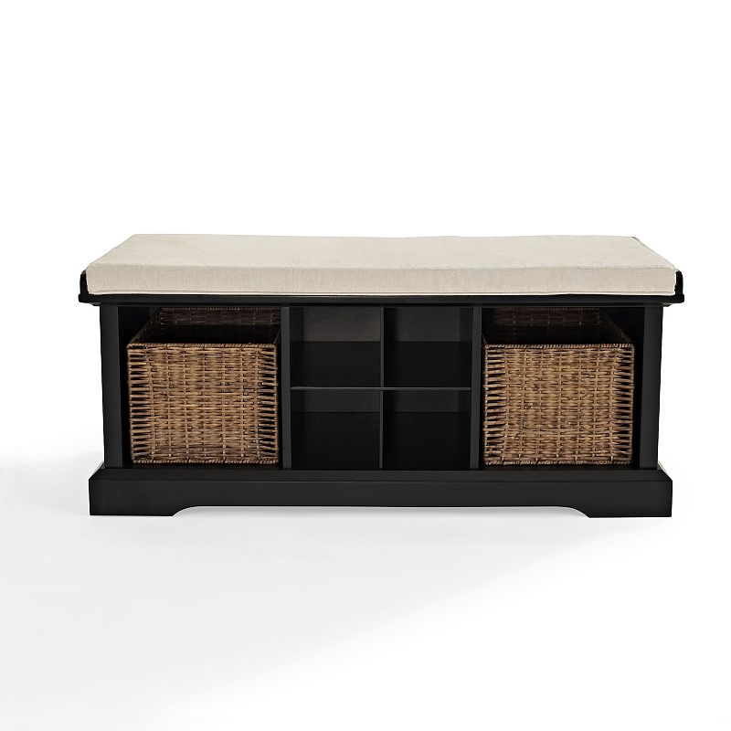 Crosley Furniture Brennan Entryway Storage Bench, Black