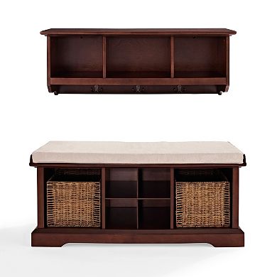 Crosley Furniture 2-piece Brennan Entryway Bench and Shelf Set