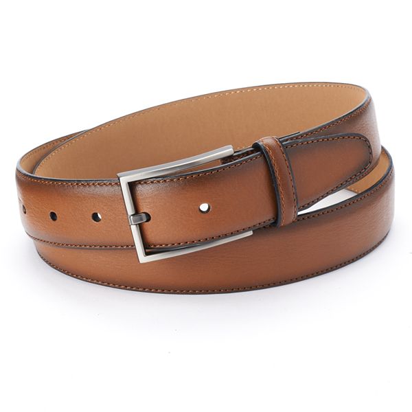 Dockers® Feather-Edge Stitched Tan Leather Belt - Men