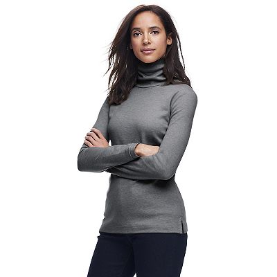 Women's Lands' End Supima Cotton Long Sleeve Turtleneck