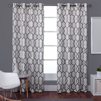 Exclusive Home Exclusive Home Kochi Light Filtering Linen Blend Grommet Top Curtain Panel Pair, 54"x96", Burgundy