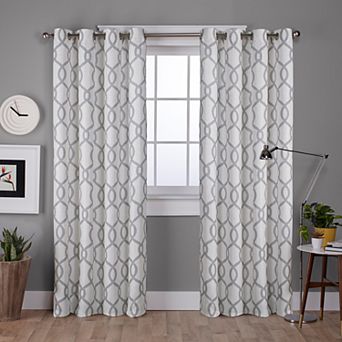 Exclusive Home Exclusive Home Kochi Light Filtering Linen Blend Grommet Top Curtain Panel Pair, 54"x96", Burgundy