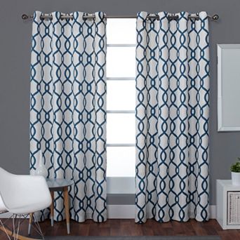 Exclusive Home Exclusive Home Kochi Light Filtering Linen Blend Grommet Top Curtain Panel Pair, 54"x96", Burgundy