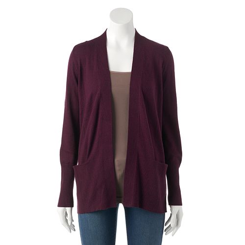 Women's SONOMA Goods for Life™ Ribbed Open-Front Cardigan