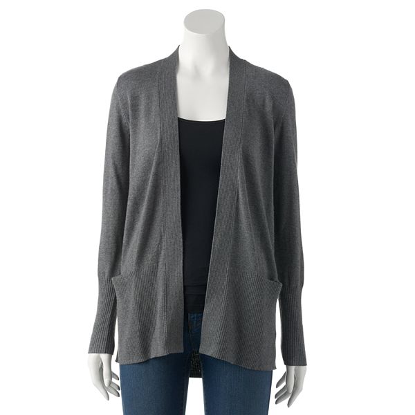 Women's Sonoma Goods For Life® Ribbed Open-Front Cardigan