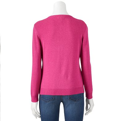 Petite Croft & Barrow® Essential Cozy Cardigan Sweater