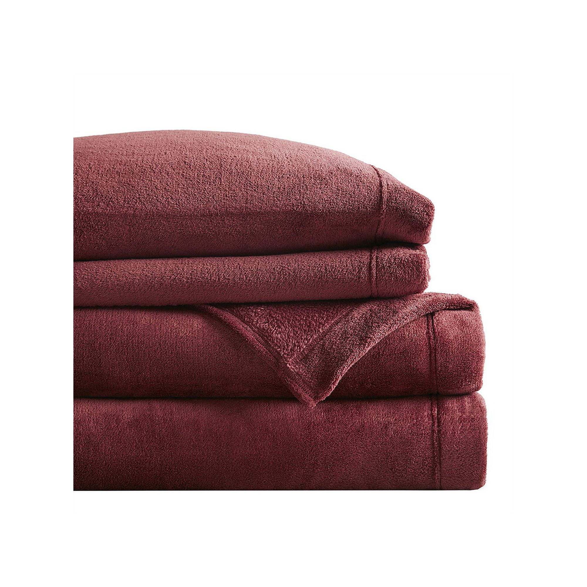 Sleep Philosophy Microplush Ultra Soft Sheet Set, Red