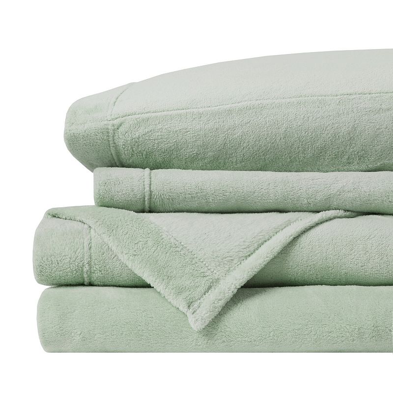 True North by Sleep Philosophy Microplush Sheet Set, Green, King Set