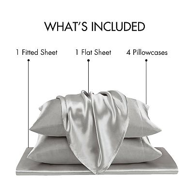 Madison Park Essentials Satin Luxury Sheet Set or Pillowcases