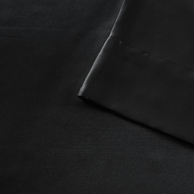 Madison Park Essentials Satin Luxury Solid Sheet Set and Pillowcases, Black