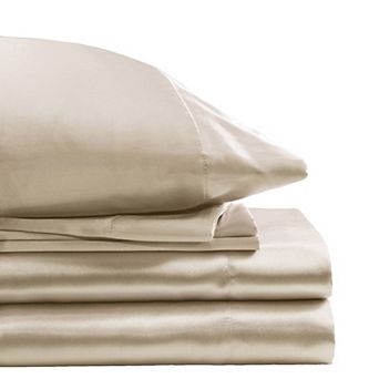 Madison Park Essentials Satin Luxury Solid Sheet Set and Pillowcases