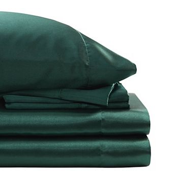 Madison Park Essentials Satin Luxury Solid Sheet Set and Pillowcases
