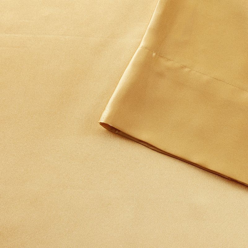 Madison Park Essentials Satin Luxury Solid Sheet Set and Pillowcases, Gold