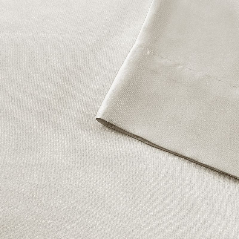 Madison Park Essentials Satin Luxury Solid Sheet Set and Pillowcases, White