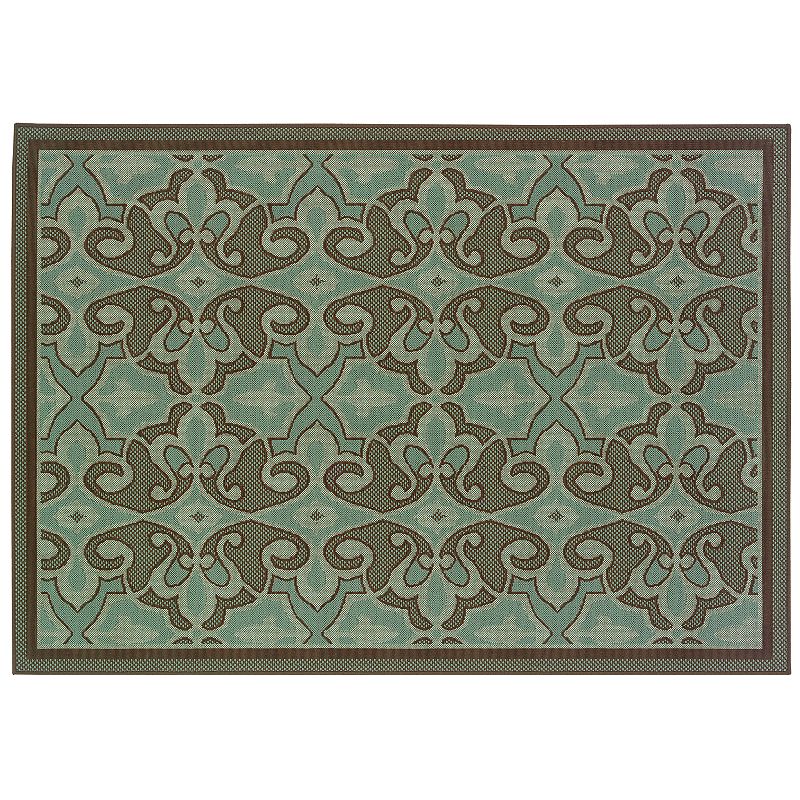 StyleHaven Montgomery Repeat Indoor Outdoor Rug, Blue, 6.5X9.5 Ft