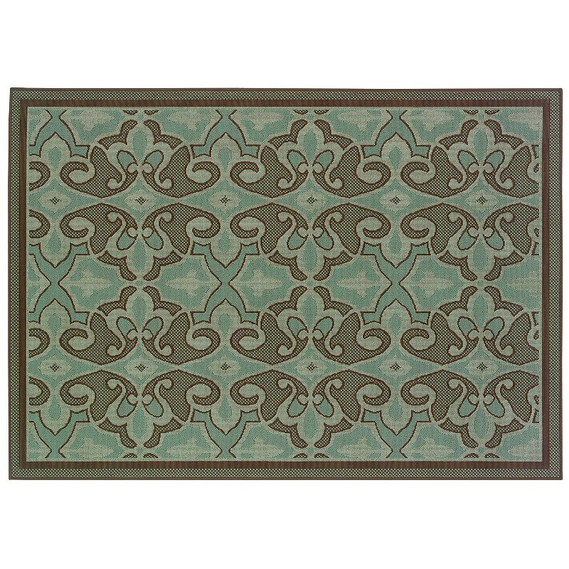 StyleHaven Montgomery Repeat Indoor Outdoor Rug, Blue, 6.5X9.5 Ft