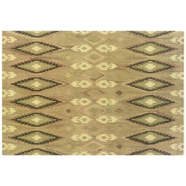 StyleHaven Anna Beige Abstract Ikat Wool Rug