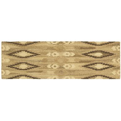 StyleHaven Anna Beige Abstract Ikat Wool Rug