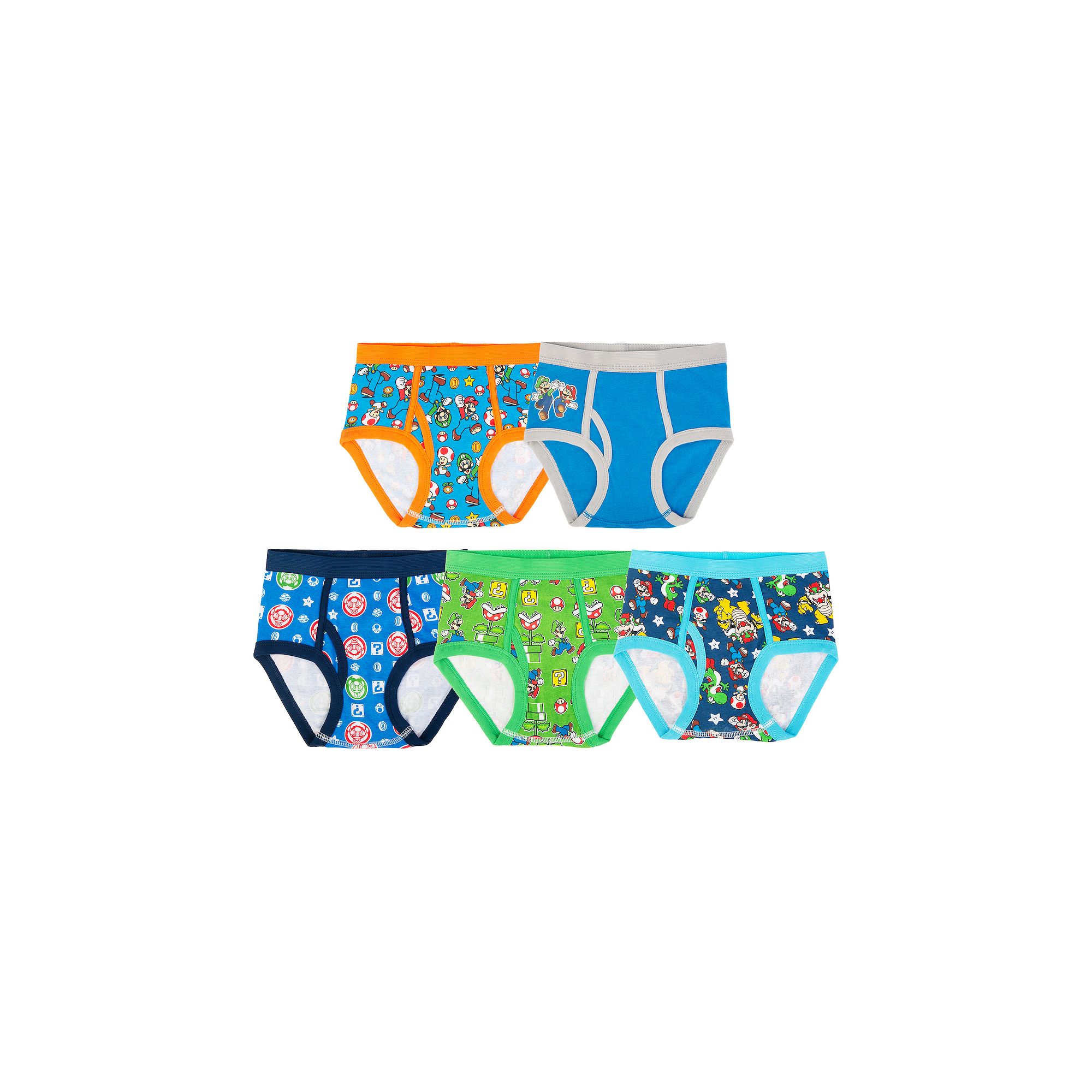 Boys 4-8 Super Mario Bros. 5-Pack Briefs, Boys, Multicolor