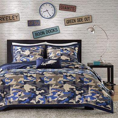 Mi Zone Andrew Quilt Set with Shams and Decorative Pillows