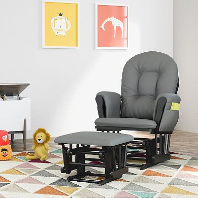 Storkcraft Hoop Custom Glider Chair & Ottoman Set