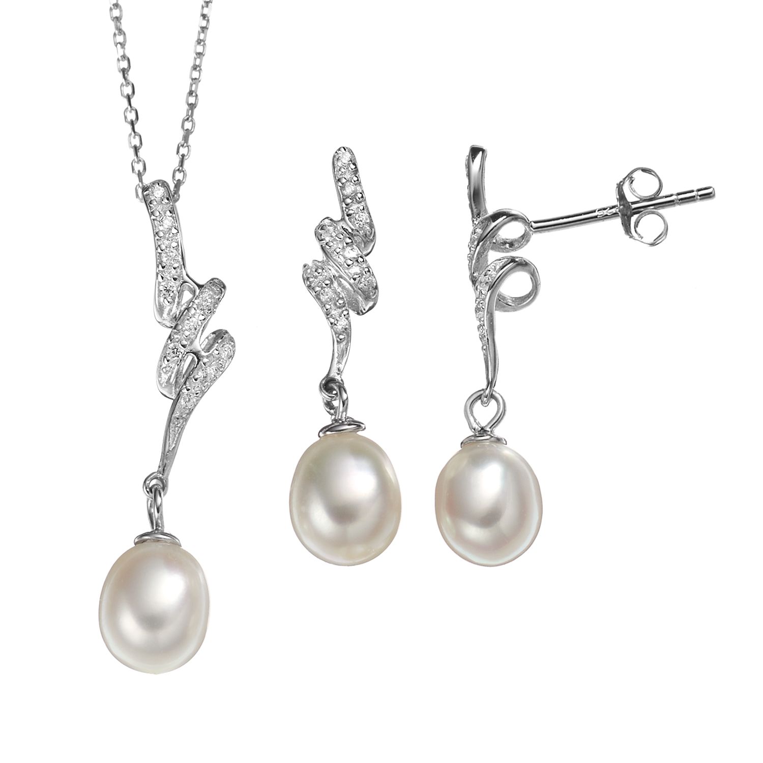 Kohls pearl hot sale necklace set