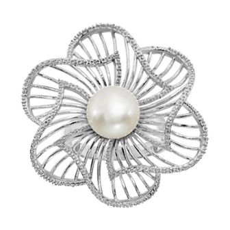 Freshwater Cultured Pearl Sterling Silver Flower Ring