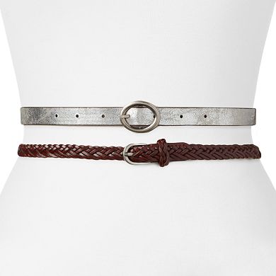 Sonoma Goods For Life® Reversible & Braided Belt Set