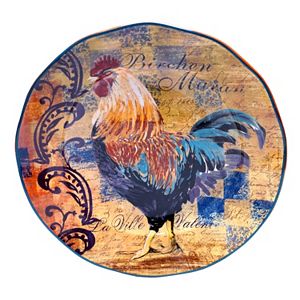 Certified International Rustic Rooster 15-in. Round Serving Platter