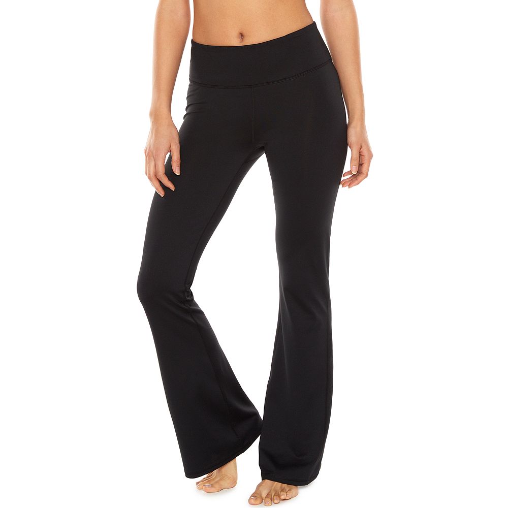 icyzone Pantalones de Yoga Largos para Mujer con Corte Bootcut de Cintura Alta 
