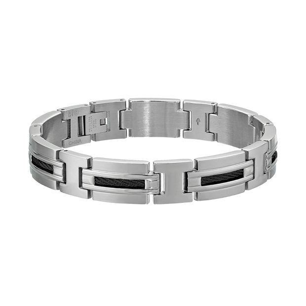 LYNX Stainless Steel Wheat Chain Bracelet - Men